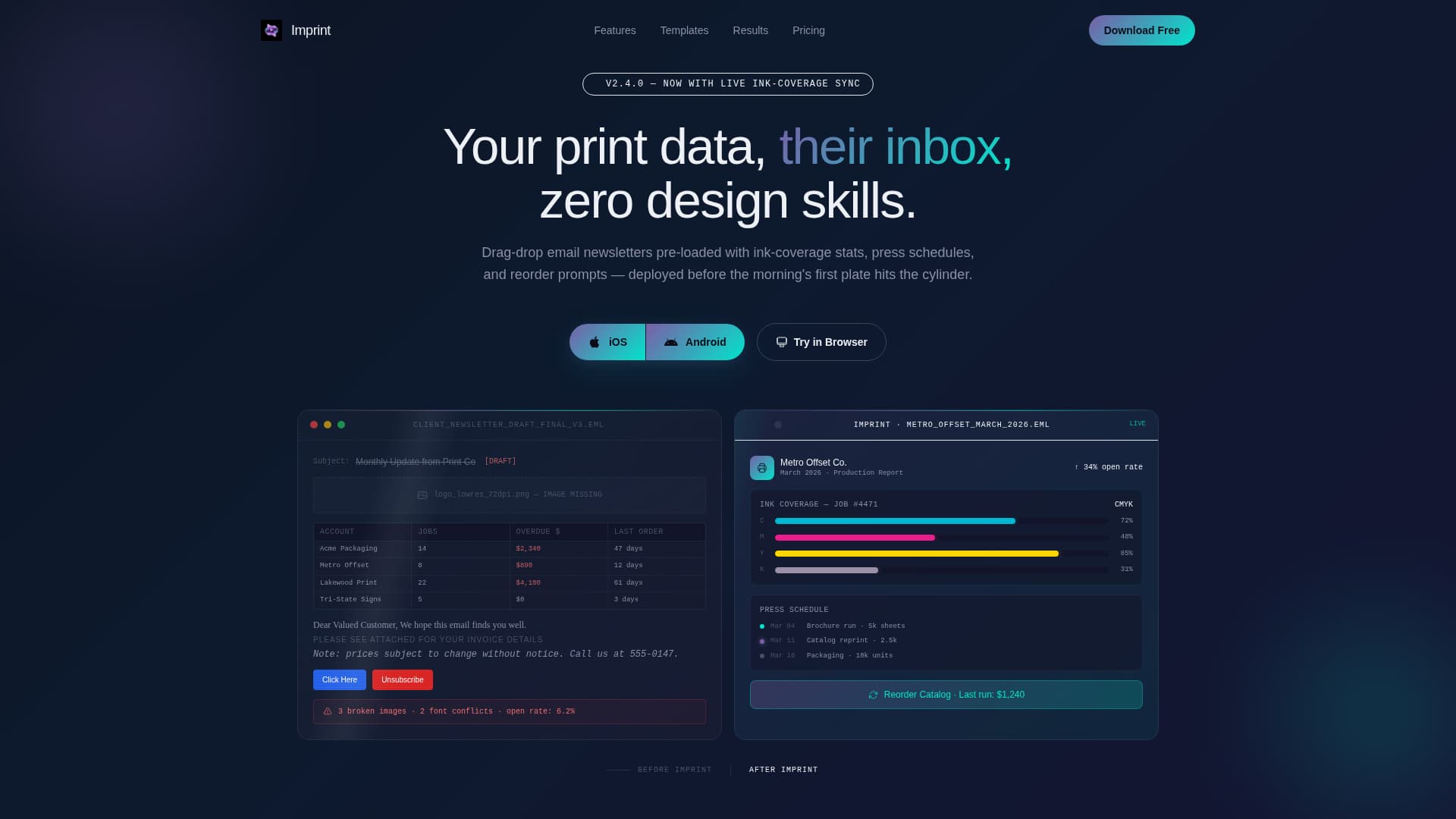 Printing Digital Presence Careers & Recruitment Website Template