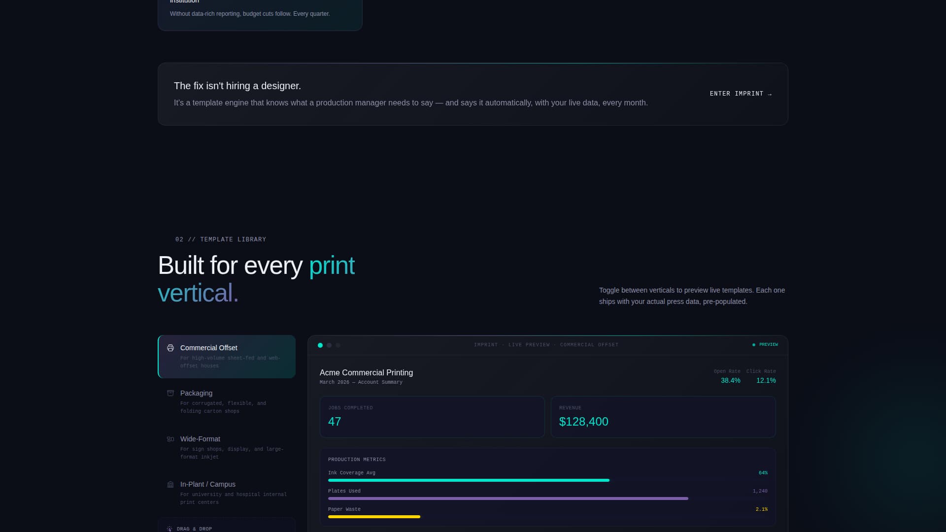 Printing Digital Presence Careers & Recruitment Website Template
