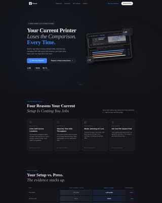 Advanced Printing Digital Presence Cost Estimator Website Template