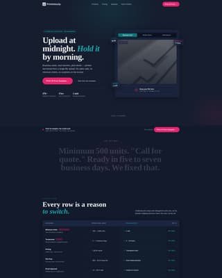 Printing Digital Presence Comparison Website Template