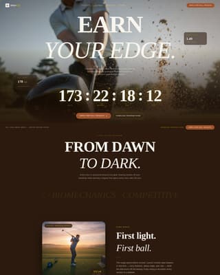 Golf Leagues Careers Website Template
