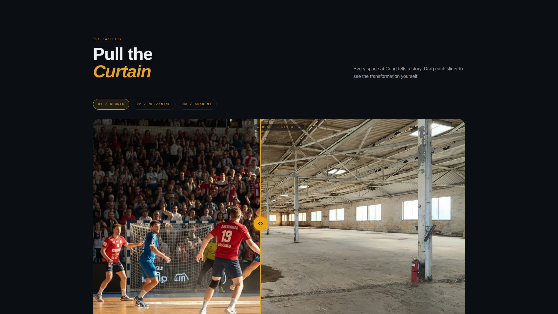 Handball Booking Website Template