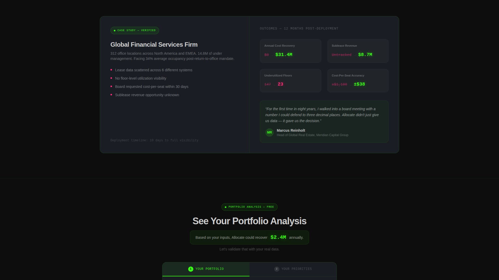 PropTech Startup Cost Calculator Website Template