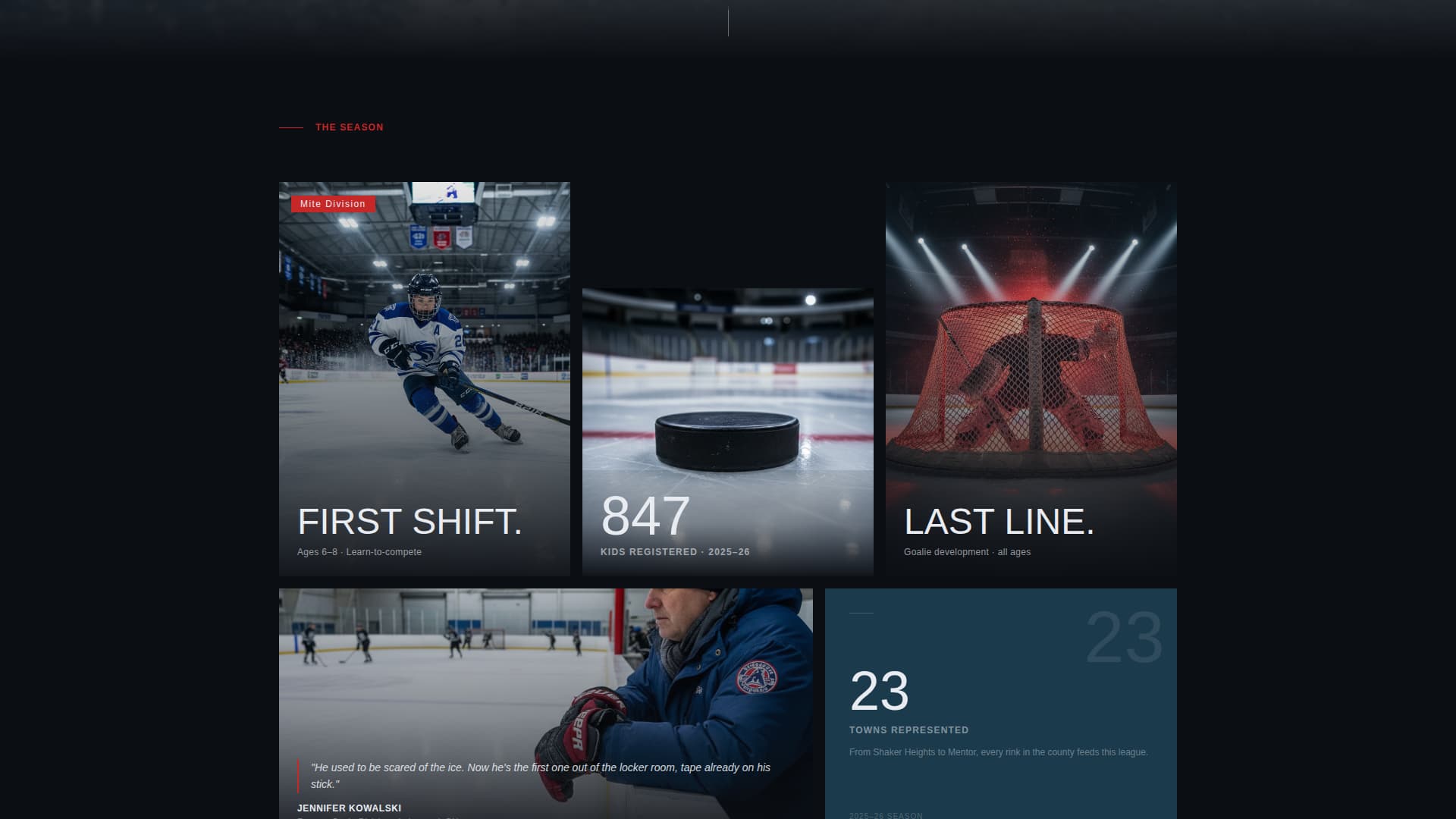 Clash — High-Voltage Ice Hockey Landing Page Template