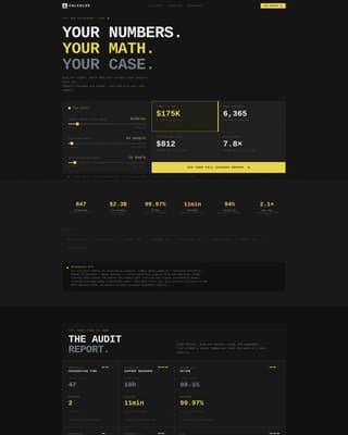 Calculus - Brutalist ROI Landing Page Template