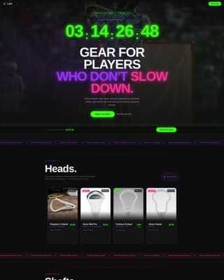 Lax - Electric Lacrosse Landing Page Template