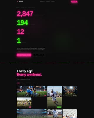 Faceoff - Electric Lacrosse Landing Page Template