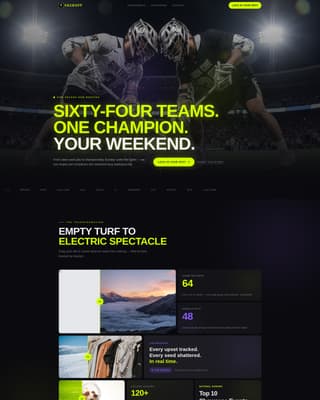 Faceoff - Dynamic Lacrosse Landing Page Template