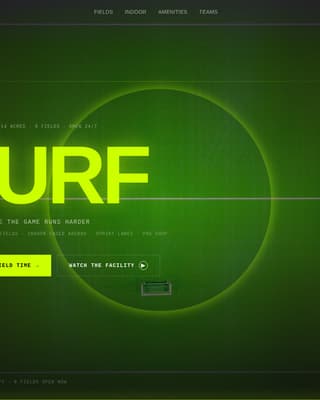 Turf - Electric Lacrosse Landing Page Template