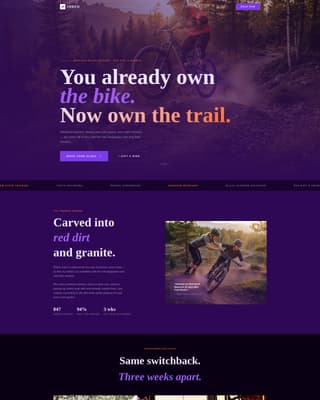 Shred - Electric Mountainbiking Landing Page Template