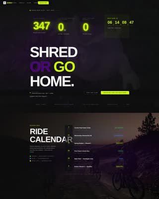 Shred - Electrifying Mountainbiking Landing Page Template