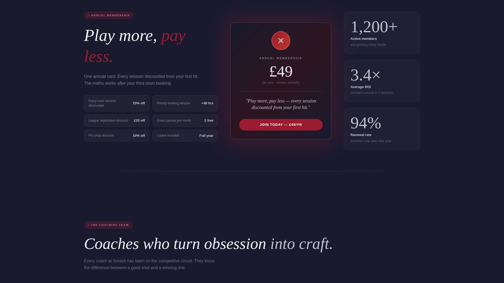 Padel Tennis Specialist Booking Website Template