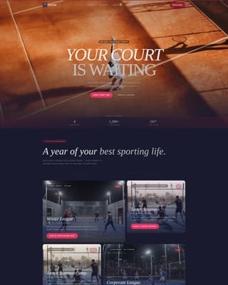 Padel Tennis Specialist Booking Website Template