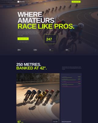 Peloton - Highvelocity Velodrome Landing Page Template