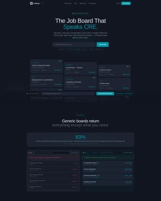 Listings - Powerful Realestatejobs Landing Page Template