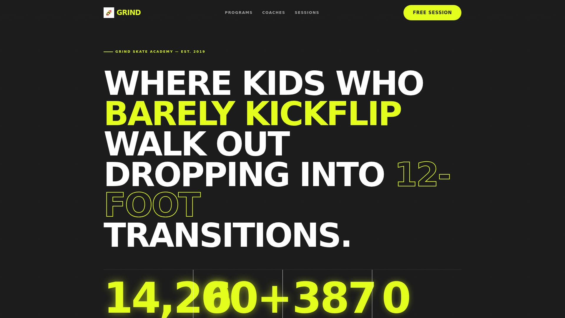 Skateboarding Professional Website Template