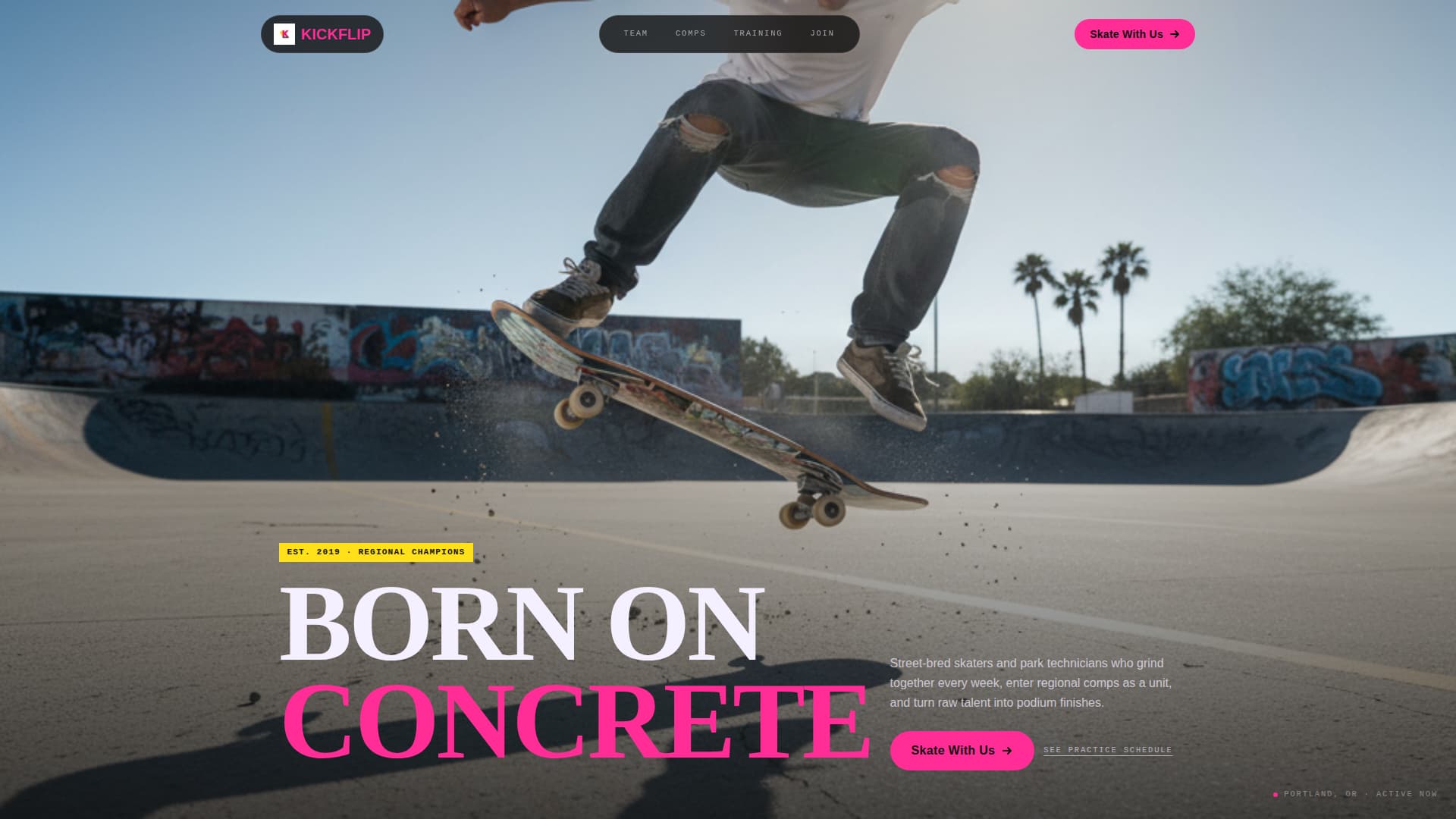 Specialist Skateboarding Professional Website Template