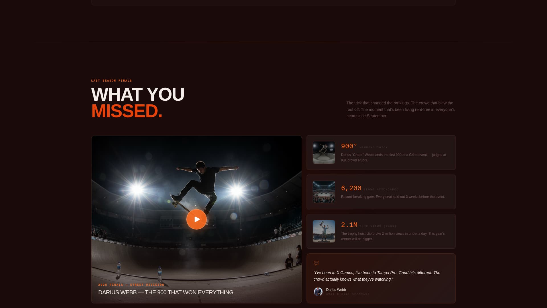 Skateboarding Pricing & Packages Website Template