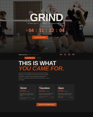 Skateboarding Pre-Launch & Coming Soon Website Template