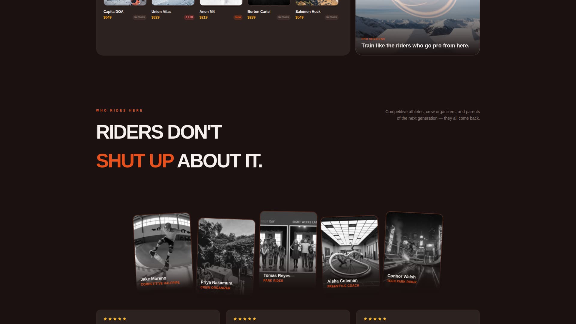 Powder — Thrilling Alpine Snowboarding Landing Page Template