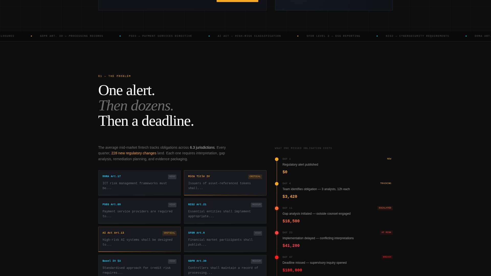 RegTech Startup Cost Estimator Website Template