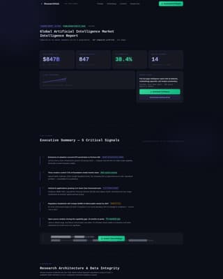 Nexus - High Signal Research Landing Page Template