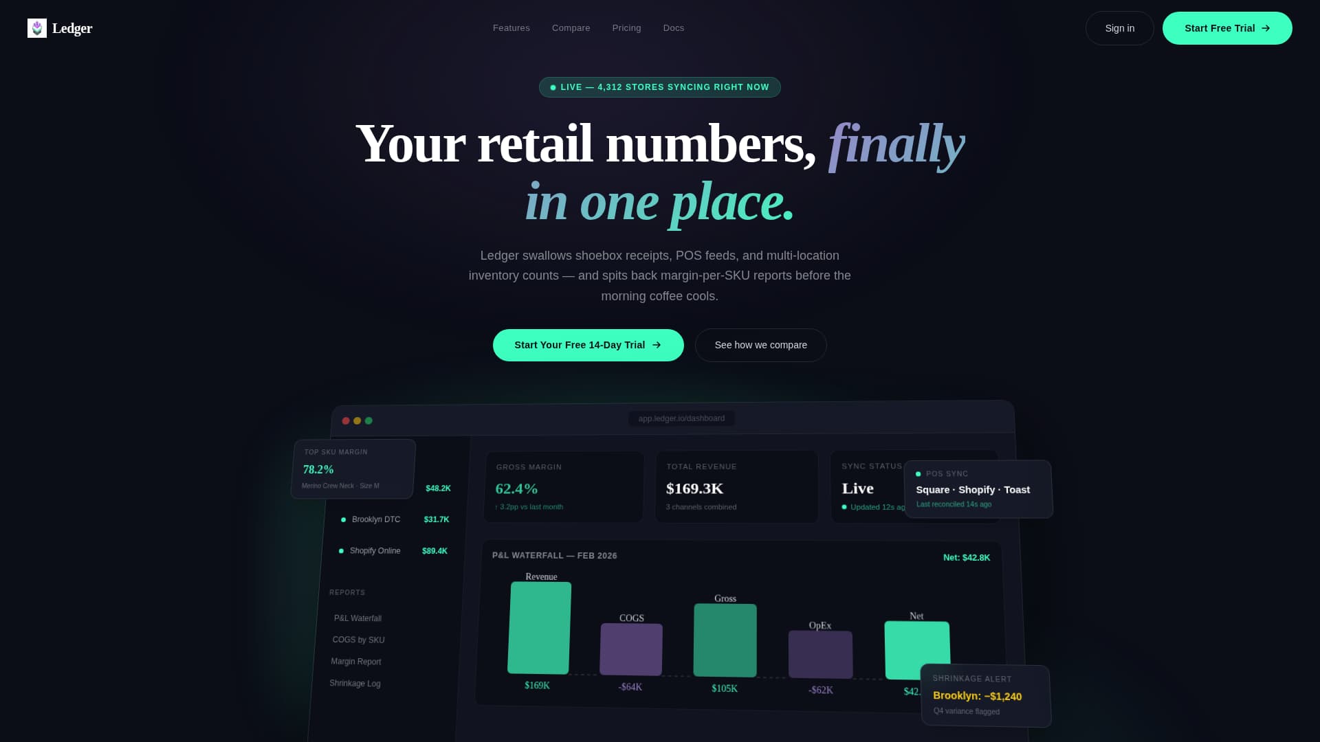 Ledger - Powerful Retail Accounting Landing Page Template