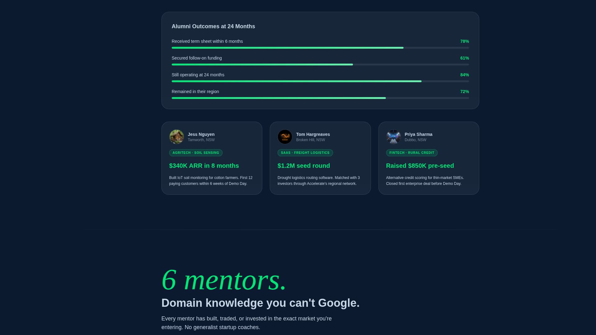 Rural & Regional Startup Accelerator Website Template