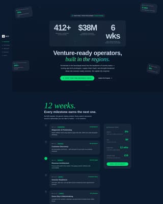 Rural & Regional Startup Accelerator Website Template