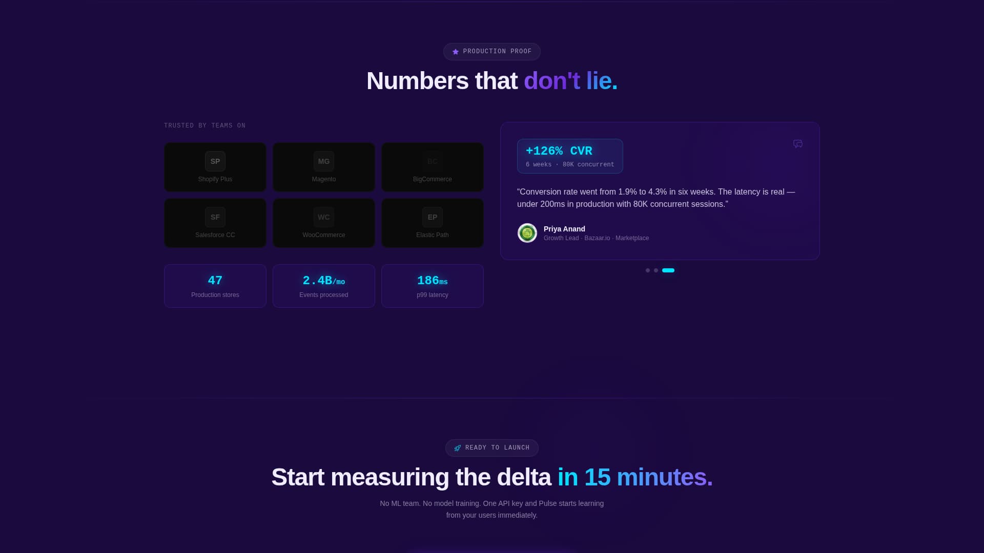 Pulse - High Velocity Recommendation Landing Page Template