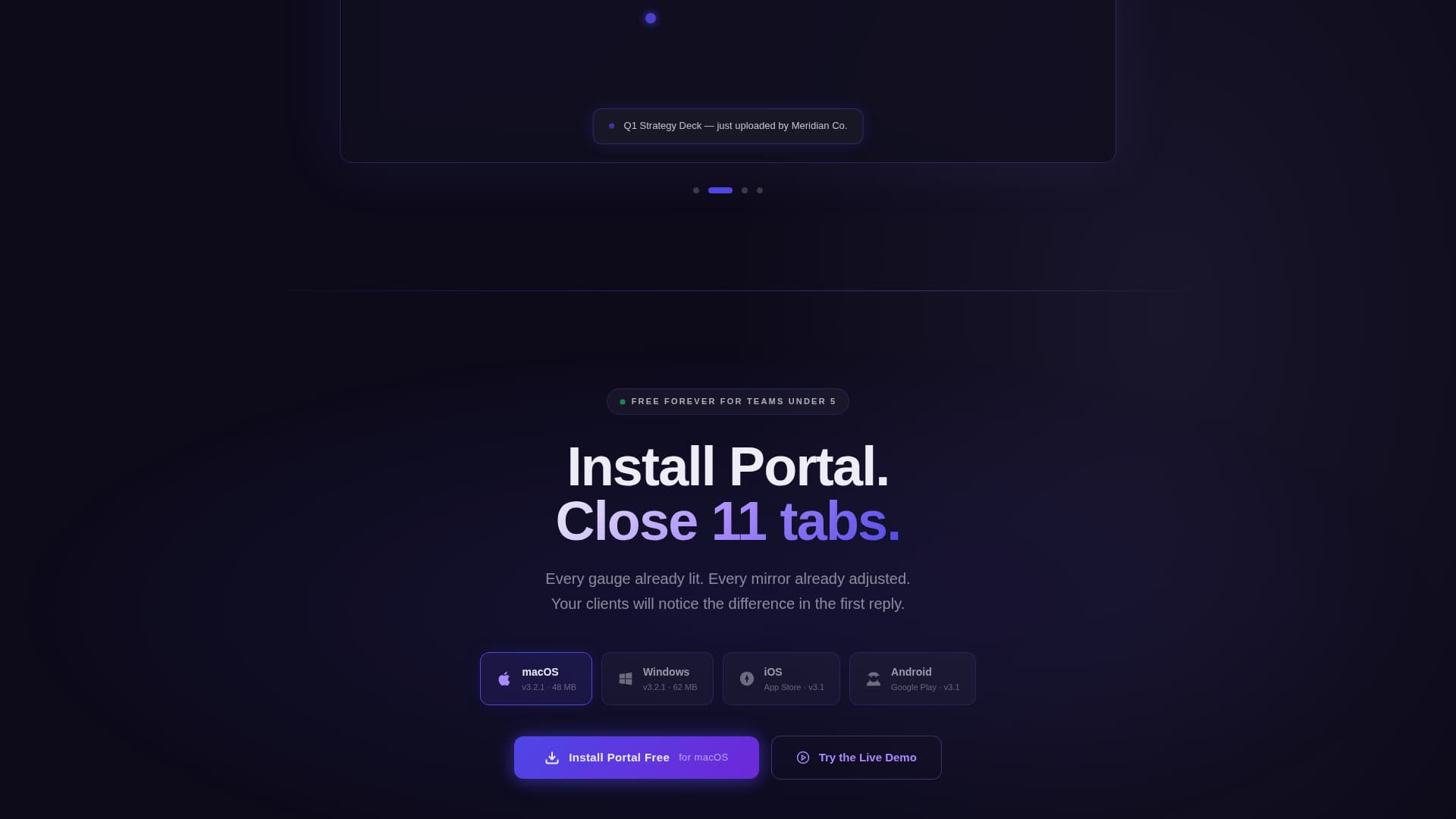 Portal - Powerful Client Portal Landing Page Template