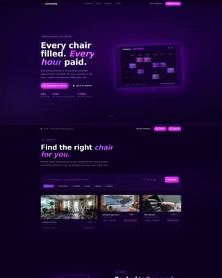 Schedule - Powerful Salon Landing Page Template