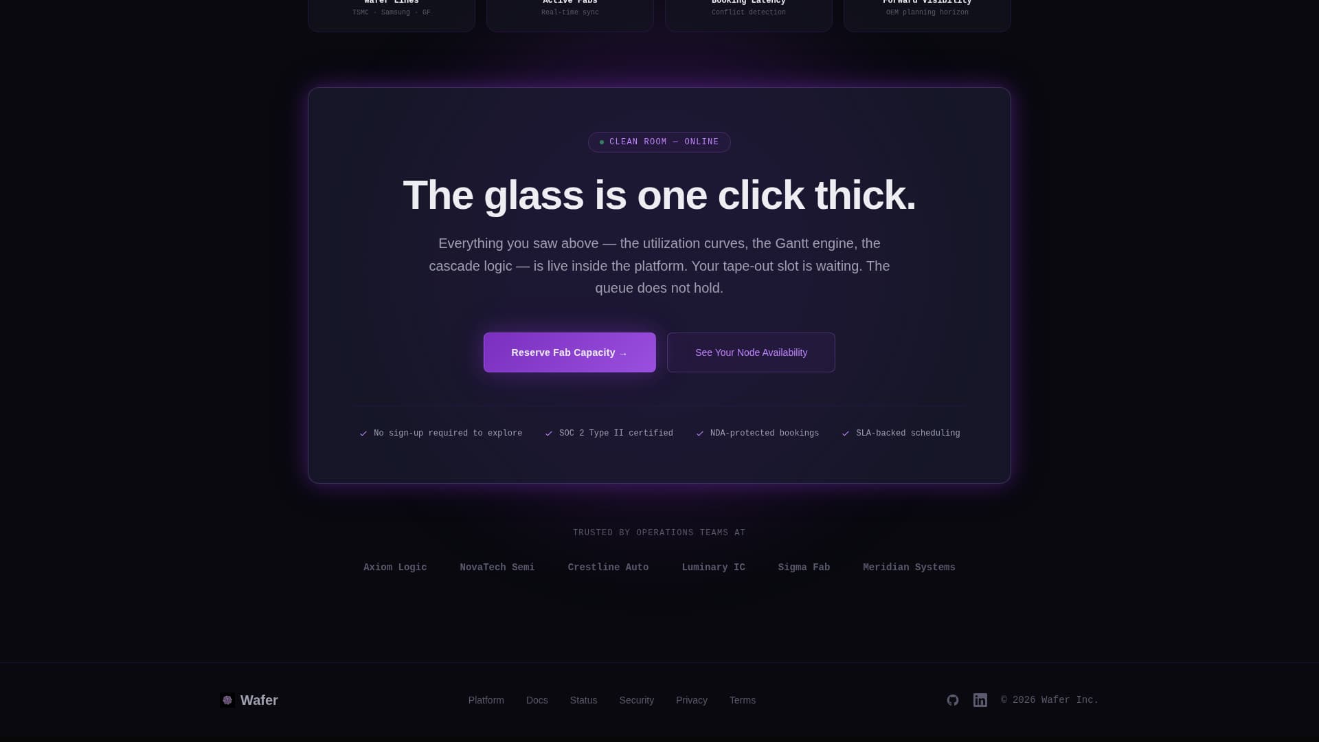 Semiconductor Vertical SaaS Booking Website Template