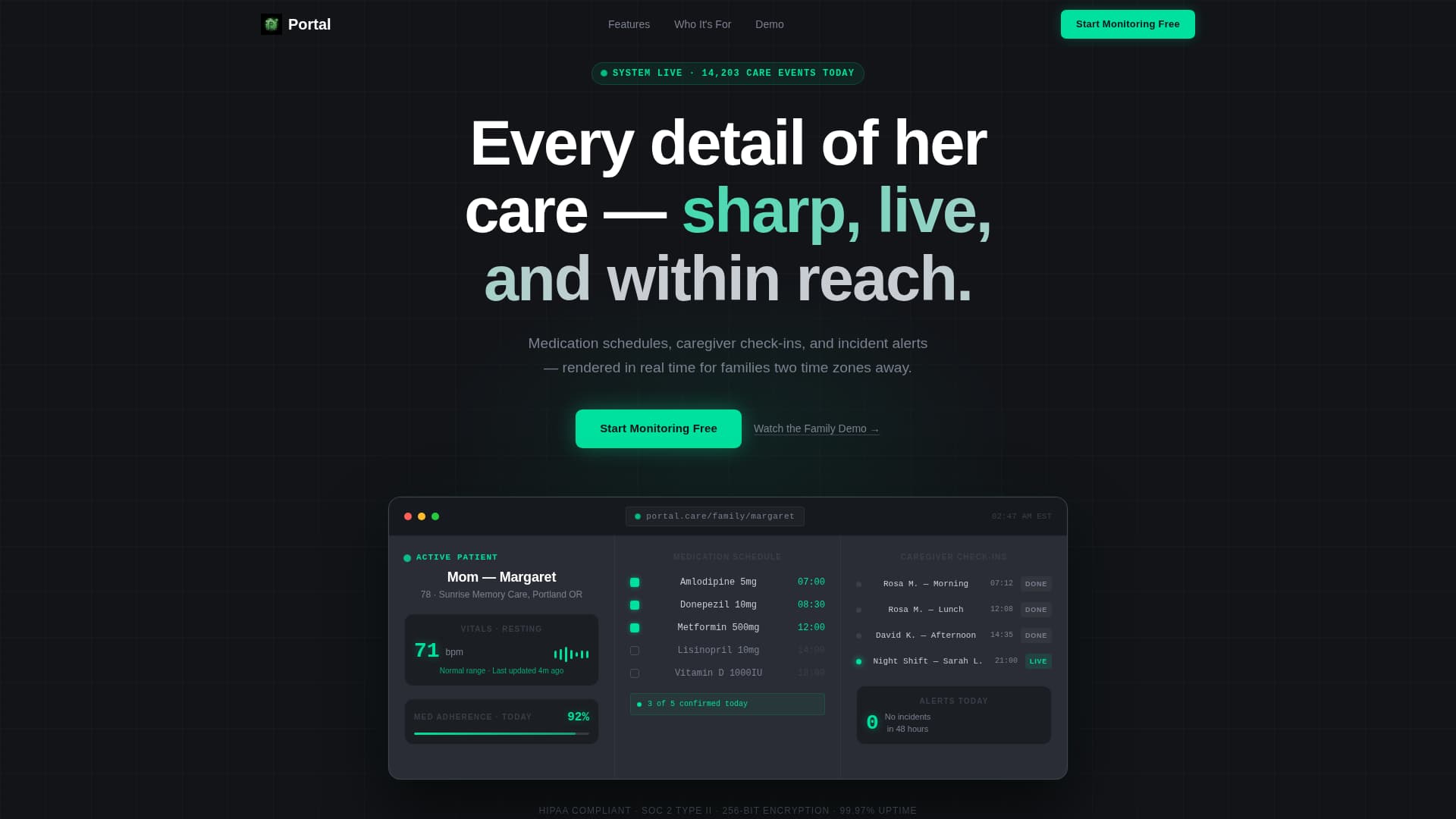 Portal - Intelligent Seniorcare Landing Page Template