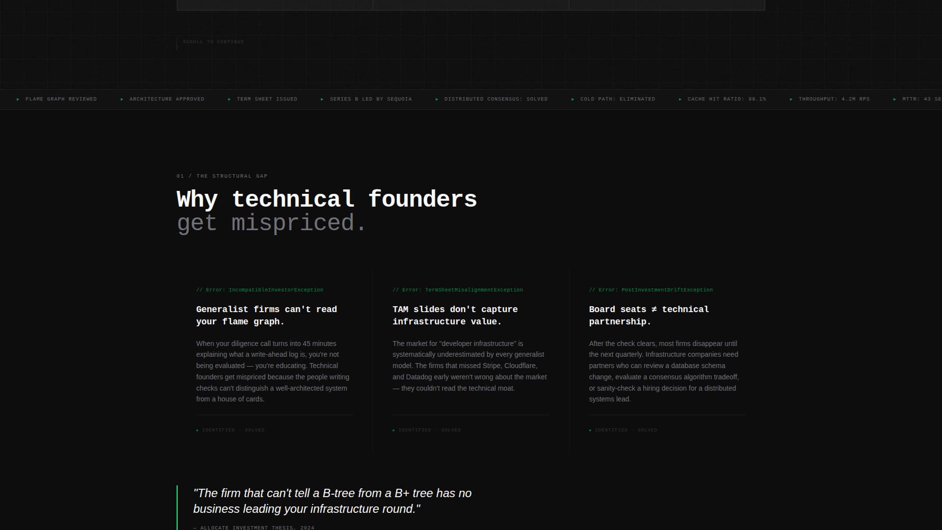 Pitch Deck & Investor Page Professional Website Template