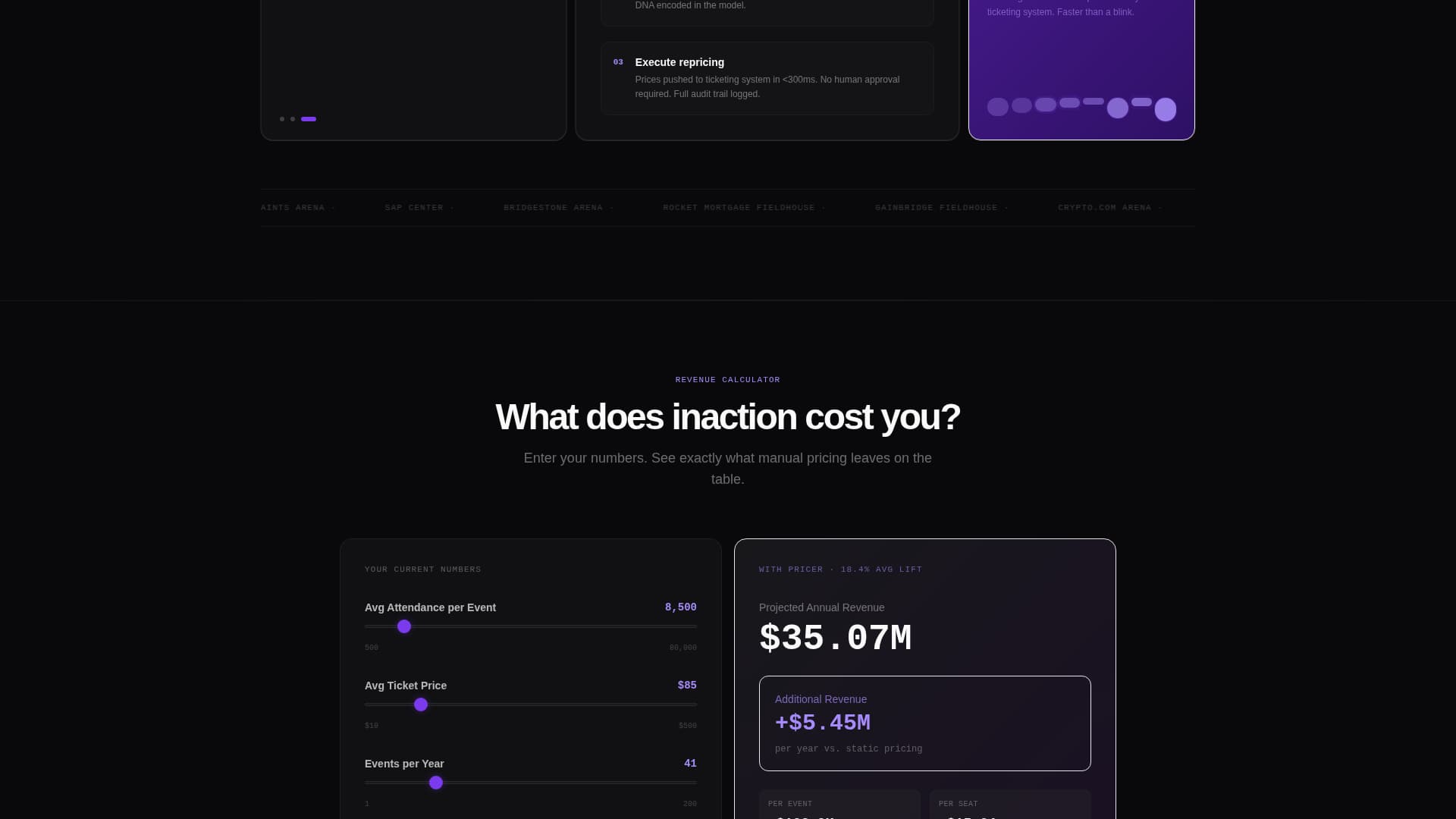 Pricer - Dynamic Sports Landing Page Template