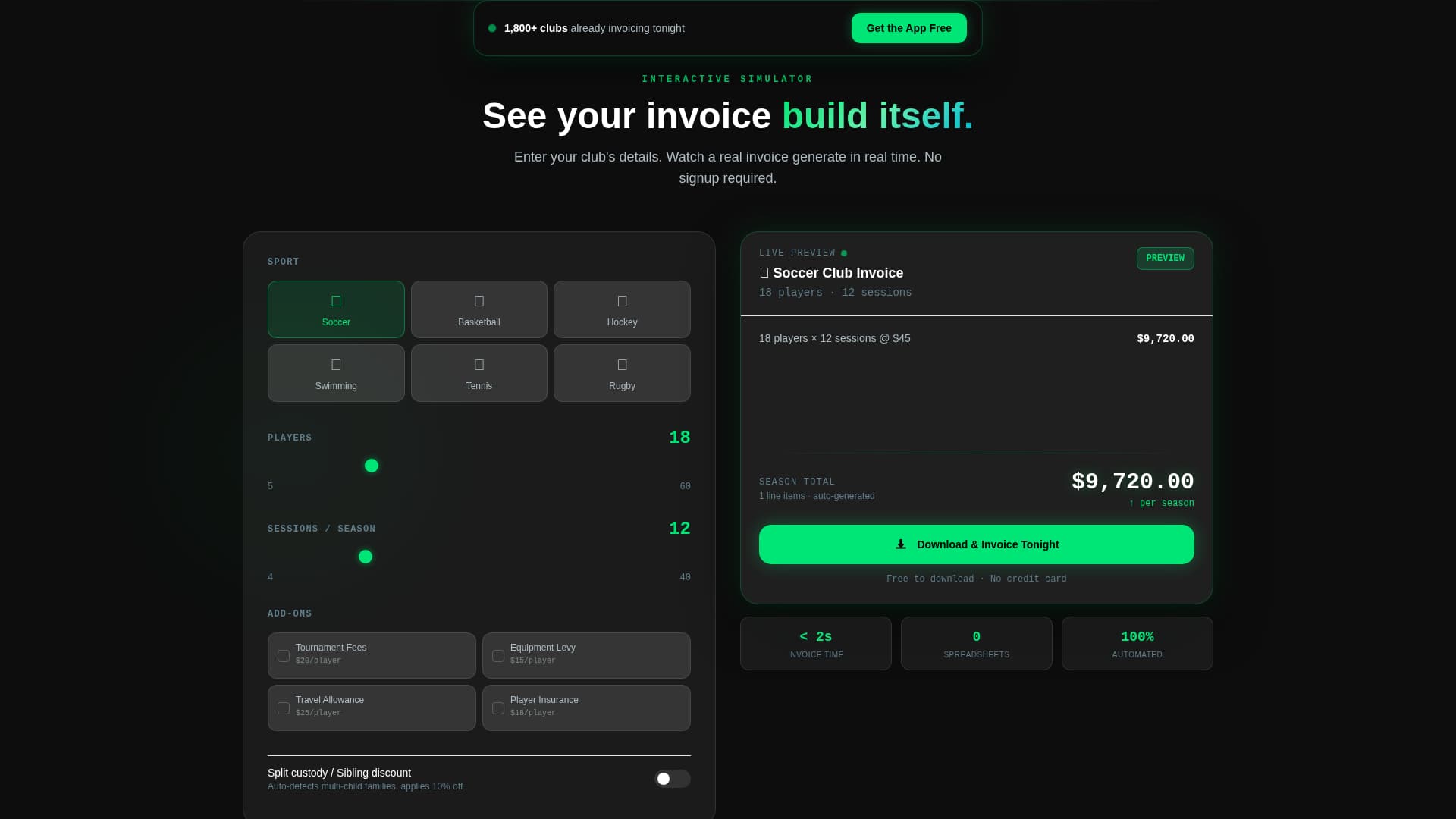 Ledger - Dynamic Sportsbilling Landing Page Template