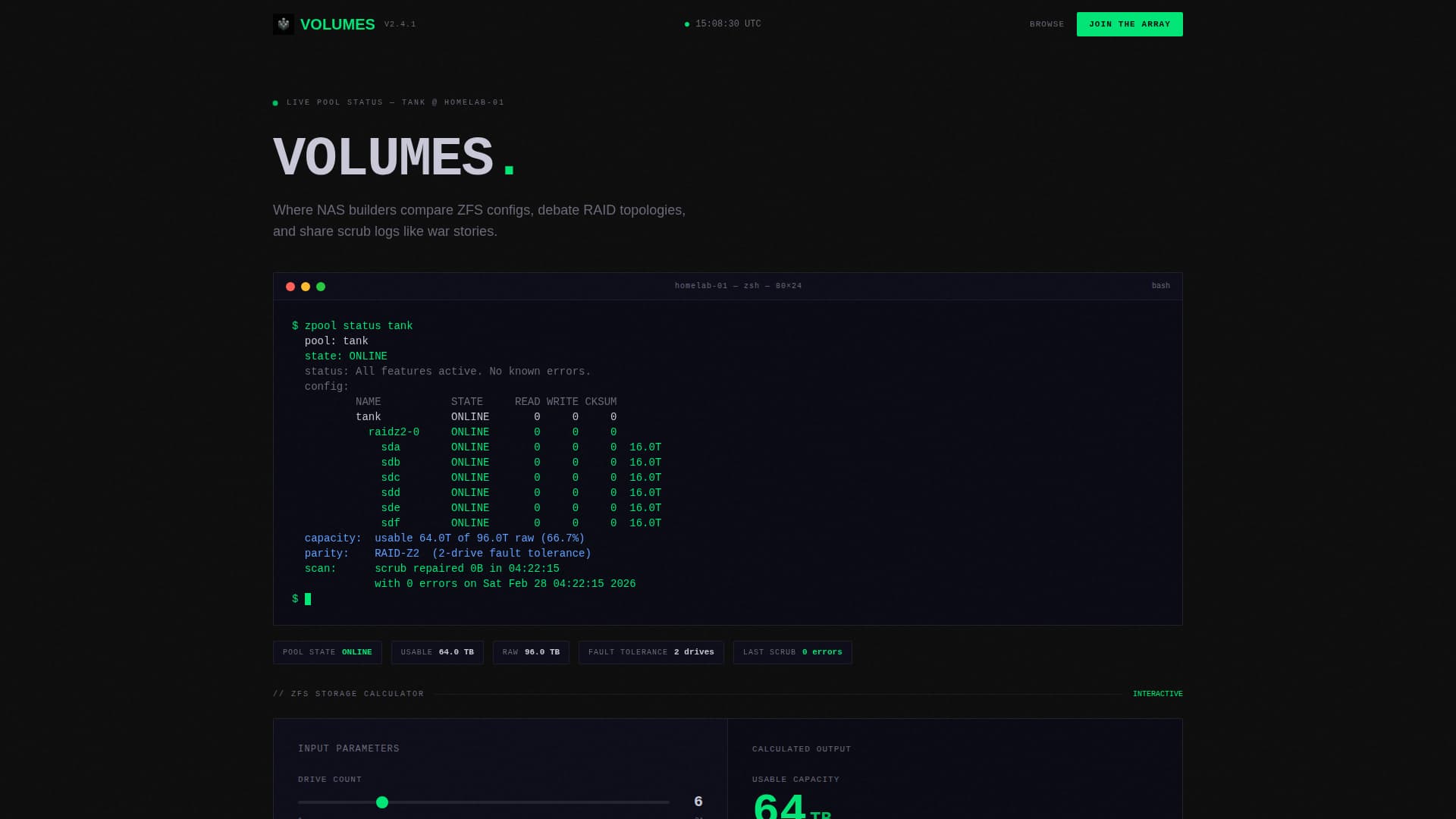 Volumes - Powerful StorageForum Landing Page Template