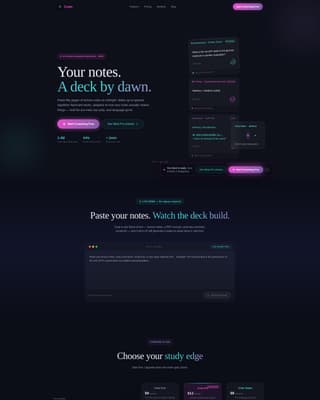 Flash — Study Tool Landing Page Template