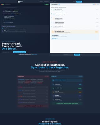 Sync - Unified Collaboration Landing Page Template