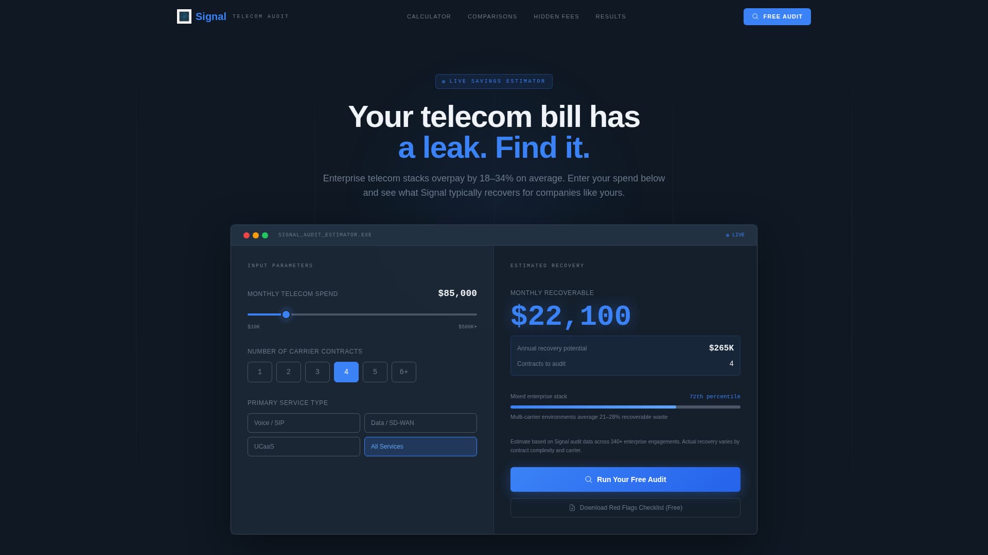 Carrier — Network Landing Page Template