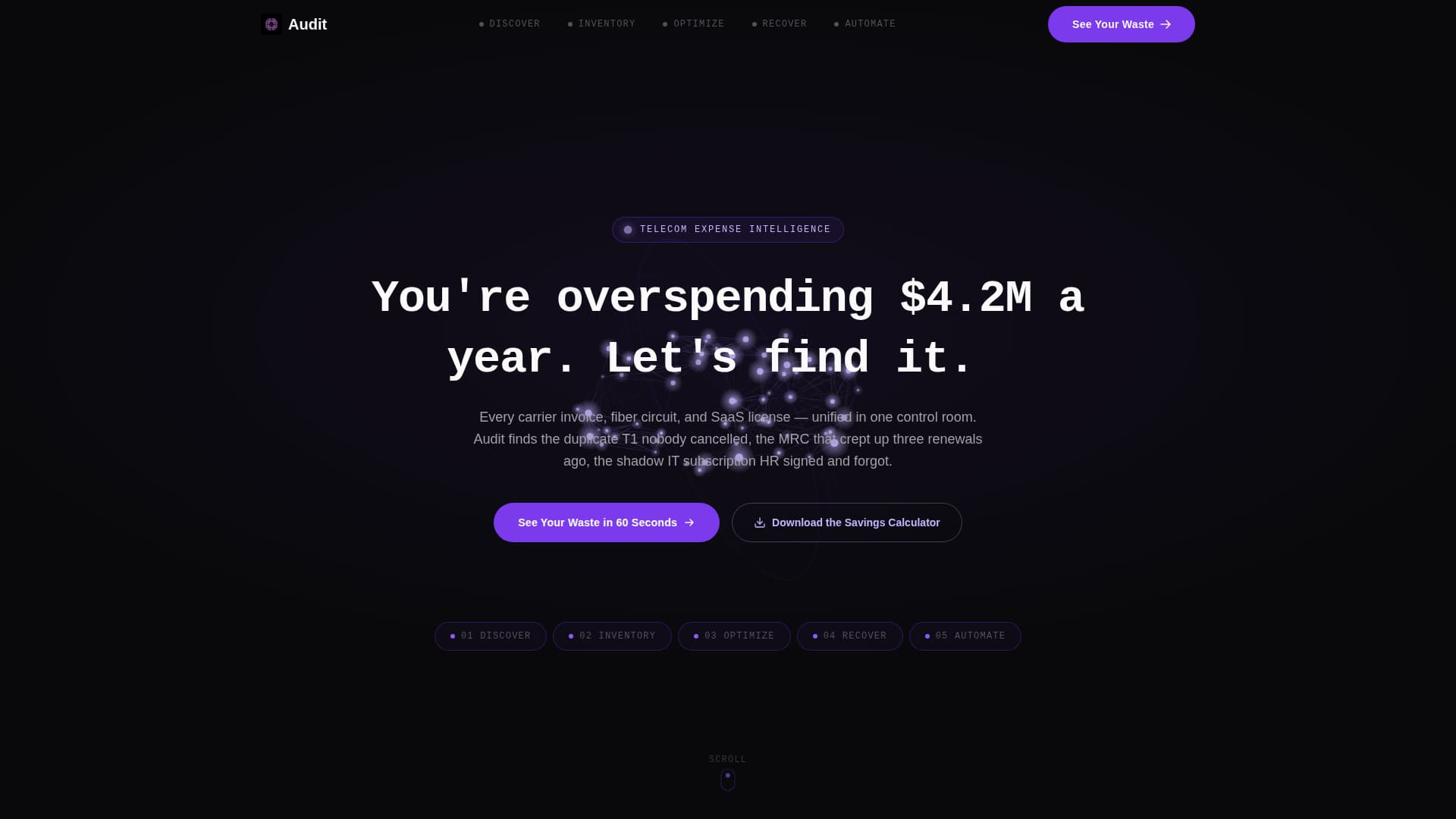 Audit - Powerful Telecom Landing Page Template