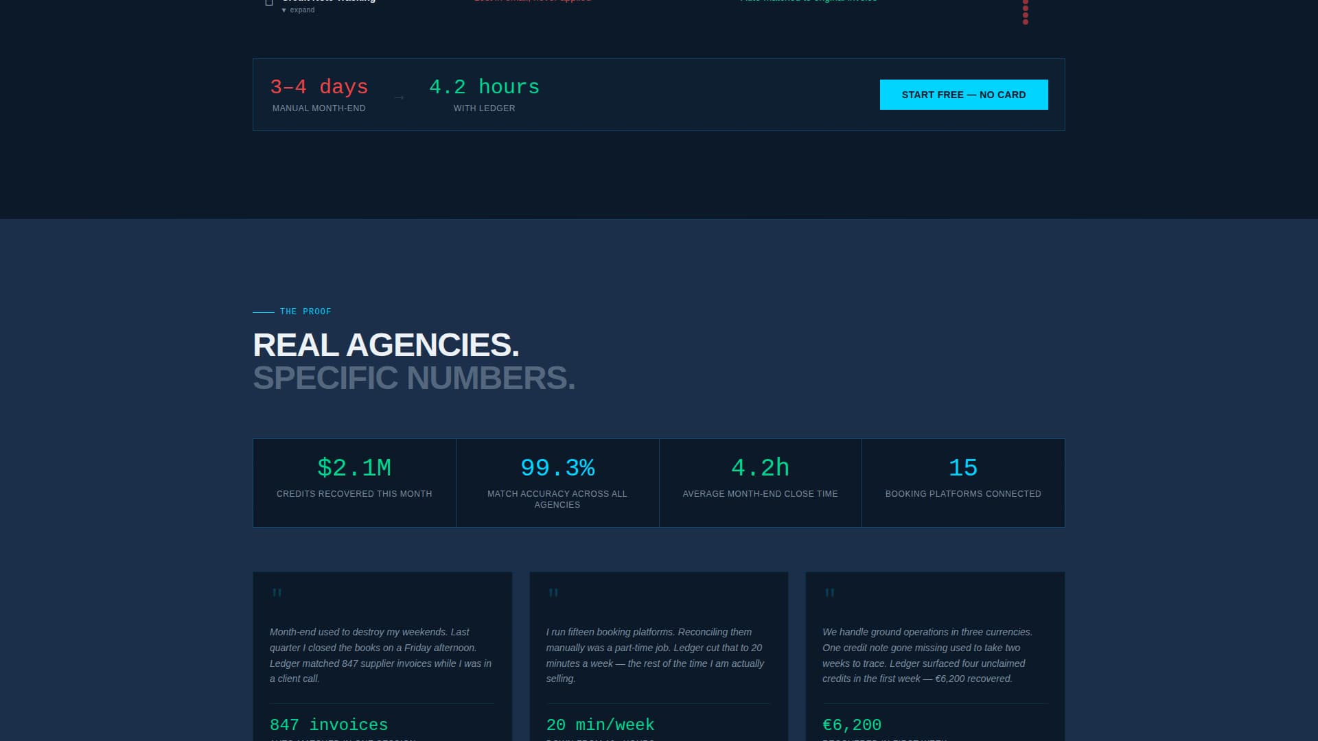 Ledger - Powerful Travel Billing Landing Page Template