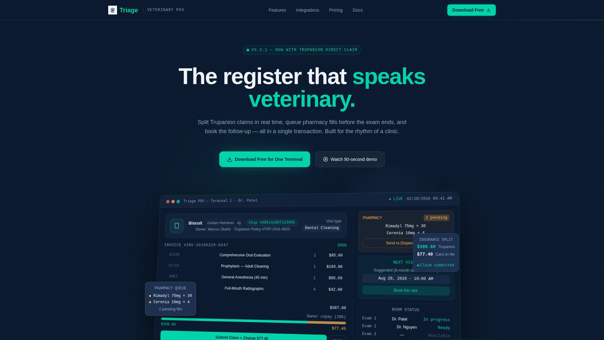 AVet — Animal Care System Landing Page Template