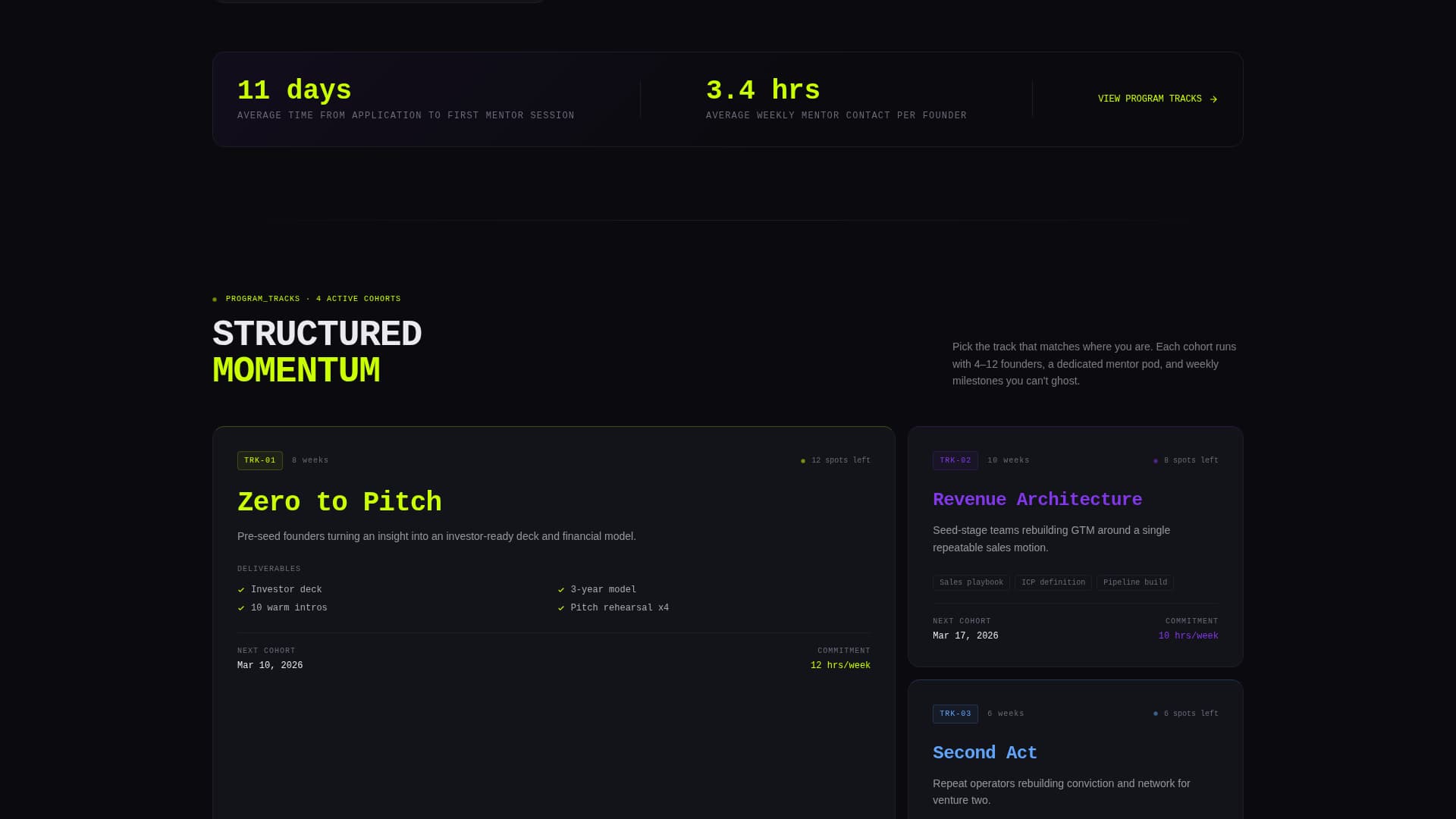 Virtual Accelerator Program Startup Directory Website Template
