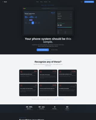 Signal - Powerful VoIP Landing Page Template