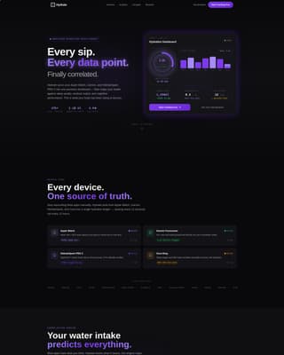 Hydrate - Precision Hydration Tracker Landing Page Template