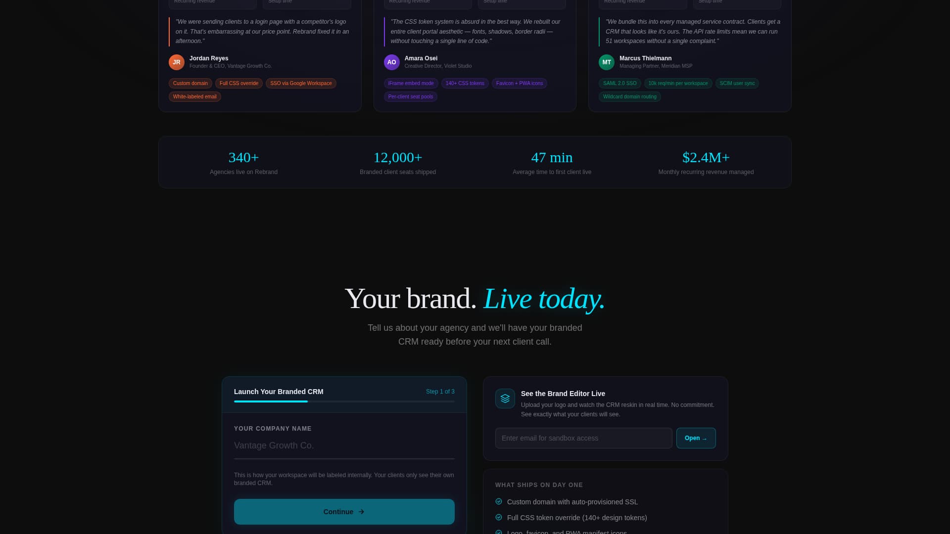 Rebrand - Powerful Whitelabel Landing Page Template