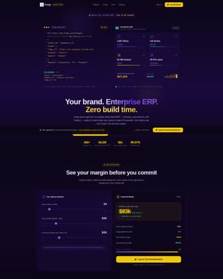 White-Label - High-Converting ERP Landing Page Template