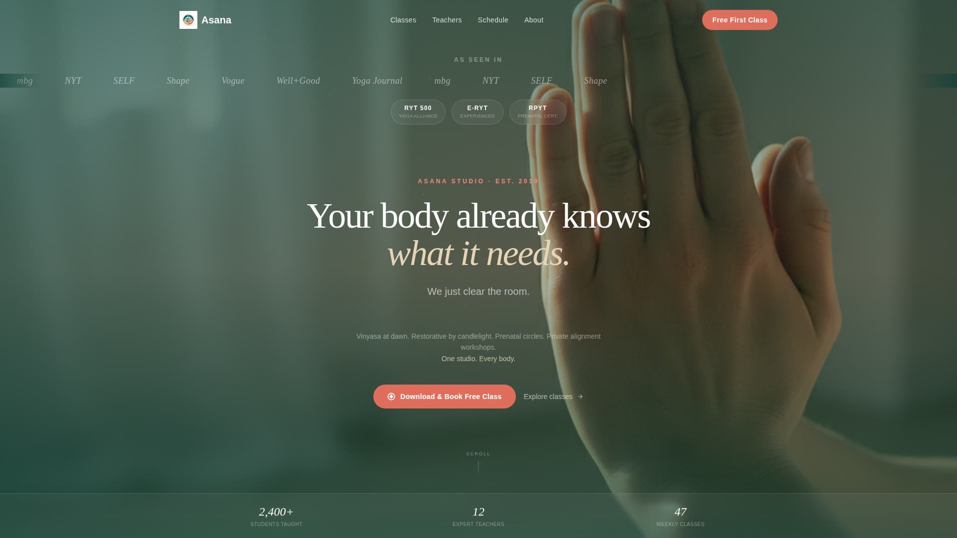 Yoga Studio Professional Website Template